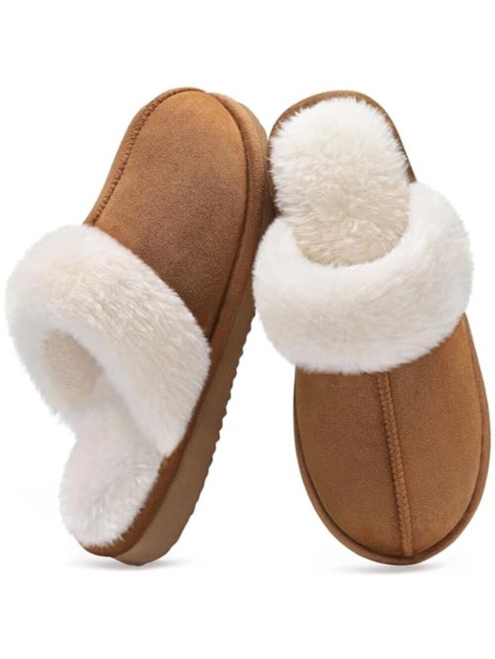 Womens Fuzzy Memory Foam Slippers House Shoes Comfort Indoor and Outdoor